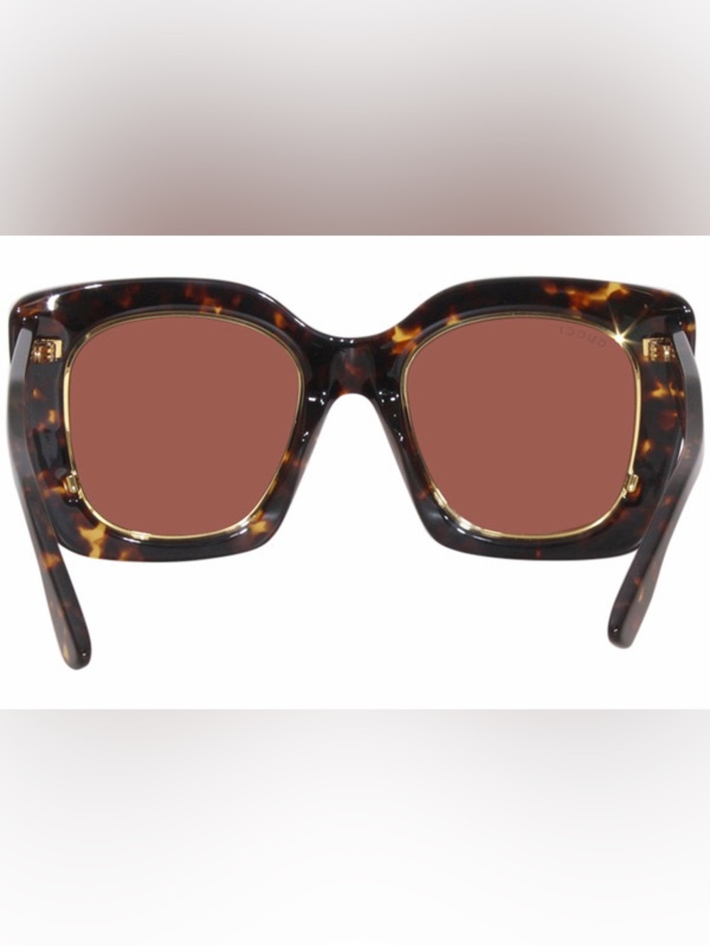 Gucci GG1151S Havana Brown Oversized Butterfly Sunglasses w/ Case - Picture 4 of 14